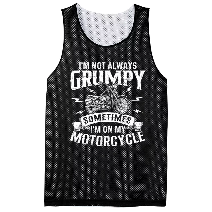 IM Not Always Grumpy Biker Motorcycle Rider Riding Racing Mesh Reversible Basketball Jersey Tank