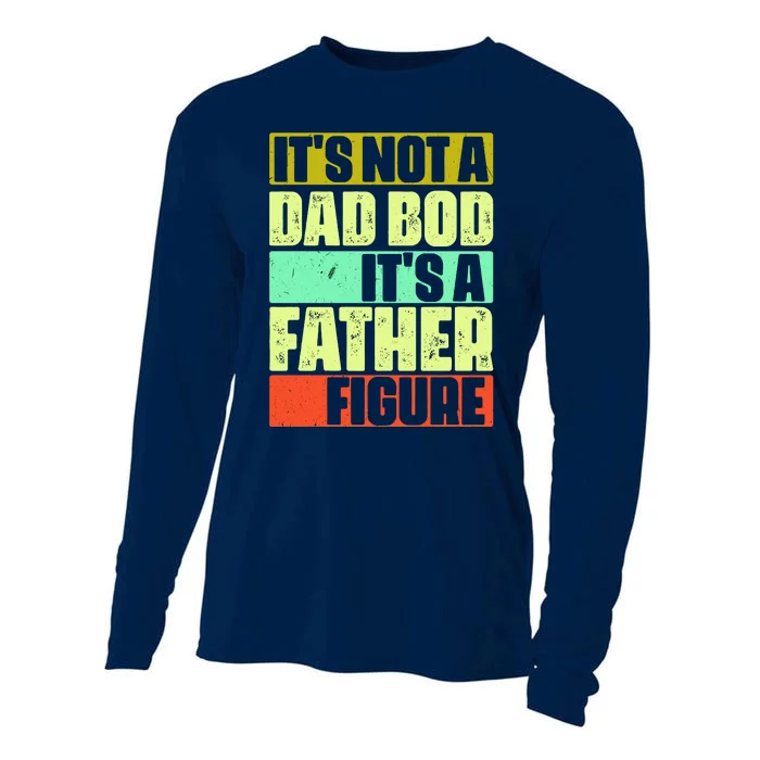 Its Not A Dad Bod Its A Father Figure Funny Vintage Cooling Performance Long Sleeve Crew