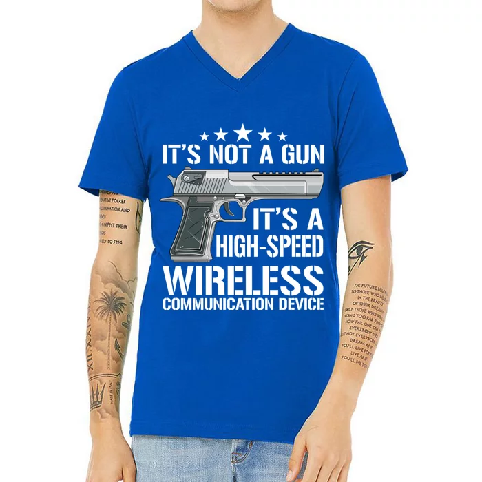 Its Not A Gun Meme Funny Its Not A Gun Gift V-Neck T-Shirt