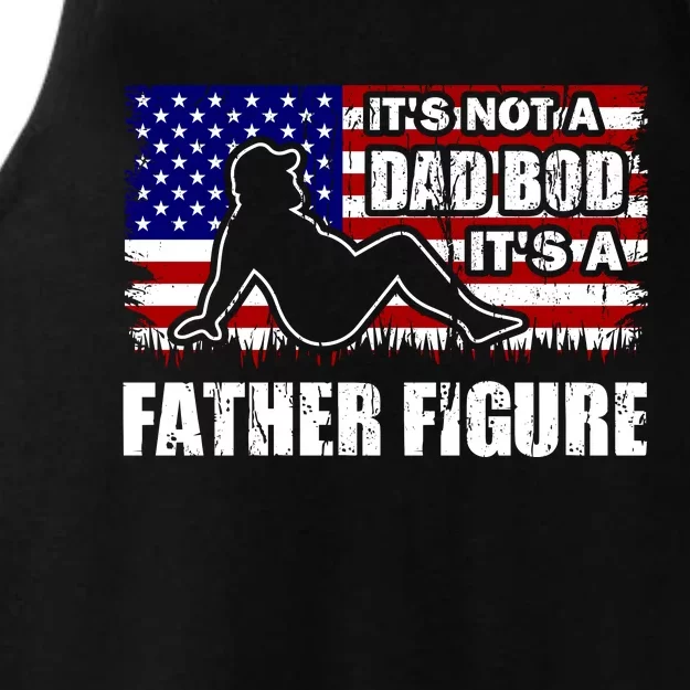 Its Not A Dad Bod Its A Father Figure Funny USA Sexy Ladies Tri-Blend Wicking Tank