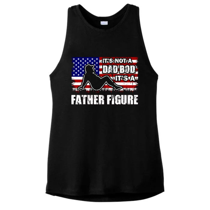 Its Not A Dad Bod Its A Father Figure Funny USA Sexy Ladies Tri-Blend Wicking Tank