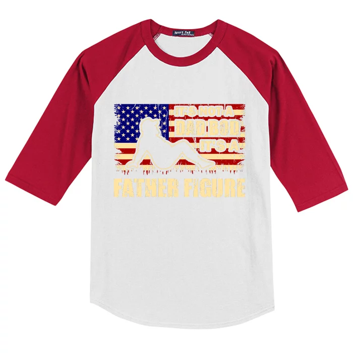 Its Not A Dad Bod Its A Father Figure Funny USA Sexy Kids Colorblock Raglan Jersey