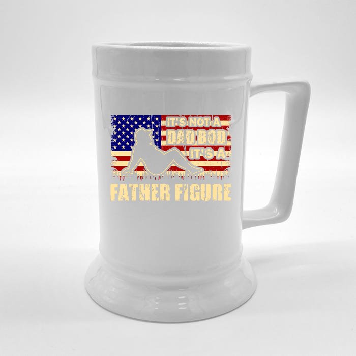 Its Not A Dad Bod Its A Father Figure Funny USA Sexy Front & Back Beer Stein