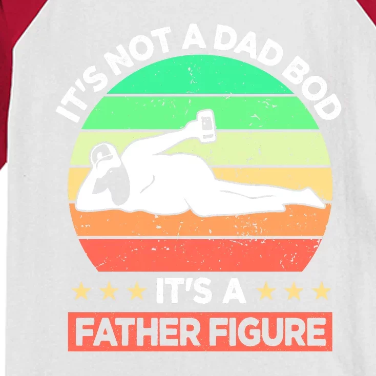 Its Not A Dad Bod Its A Father Figure Funny Beer Sexy Kids Colorblock Raglan Jersey