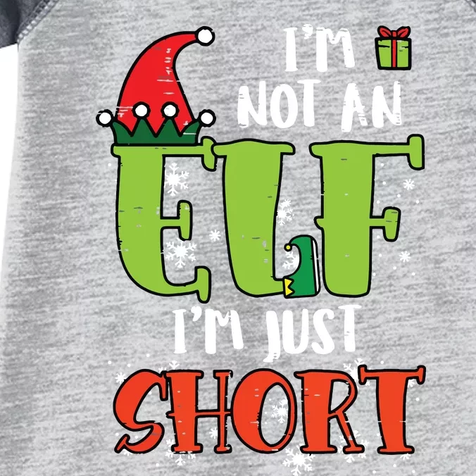 Im Not An Elf Just Short Funny Christmas Xmas Infant Baby Jersey Bodysuit