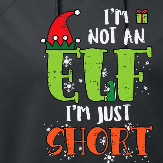 Im Not An Elf Just Short Funny Christmas Xmas Performance Fleece Hoodie