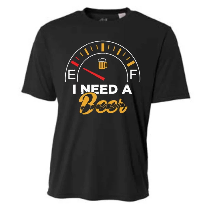 I Need A Beer Beermeter Funny Drinking Brewing Cooling Performance Crew T-Shirt