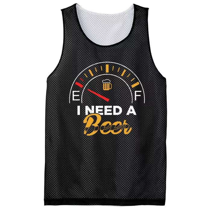 I Need A Beer Beermeter Funny Drinking Brewing Mesh Reversible Basketball Jersey Tank