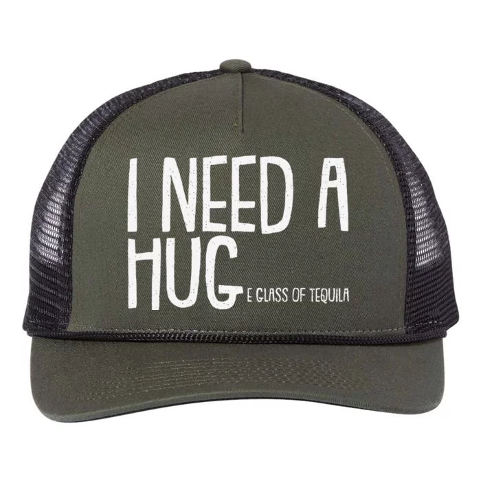 I Need A Huge Glass Of Tequila Cinco De Mayo Mexican Fiesta Retro Rope Trucker Hat Cap