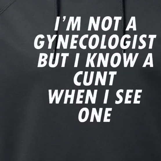 IM Not A Gynecologist Performance Fleece Hoodie