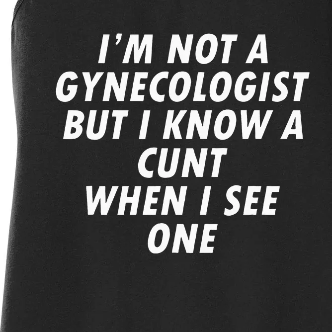 IM Not A Gynecologist Women's Racerback Tank