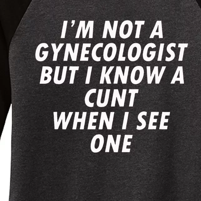 IM Not A Gynecologist Women's Tri-Blend 3/4-Sleeve Raglan Shirt