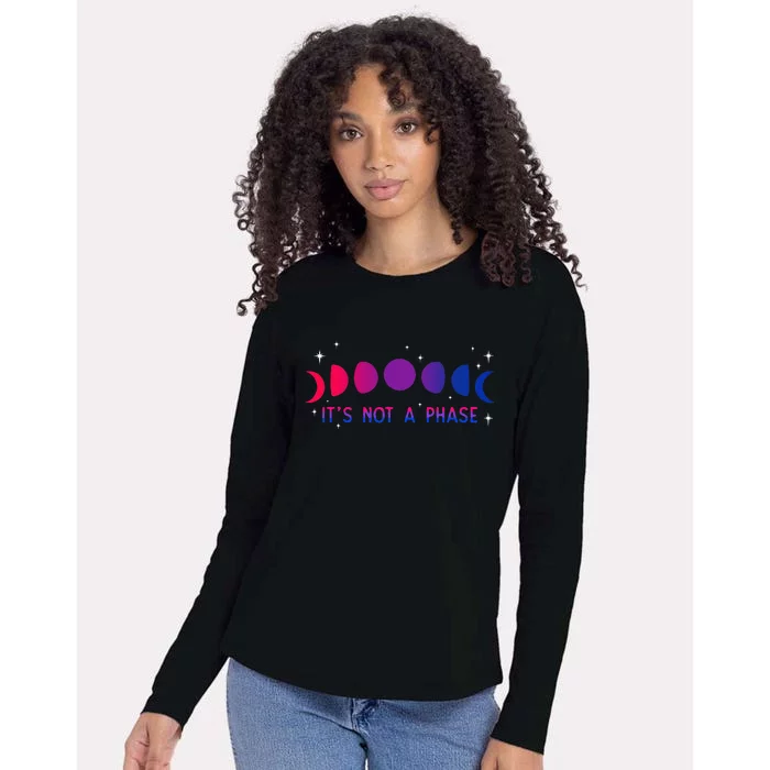 Its Not A Phase Bisexual Moon Bi Pride LGBTQIA Bisexuality Womens Cotton Relaxed Long Sleeve T-Shirt