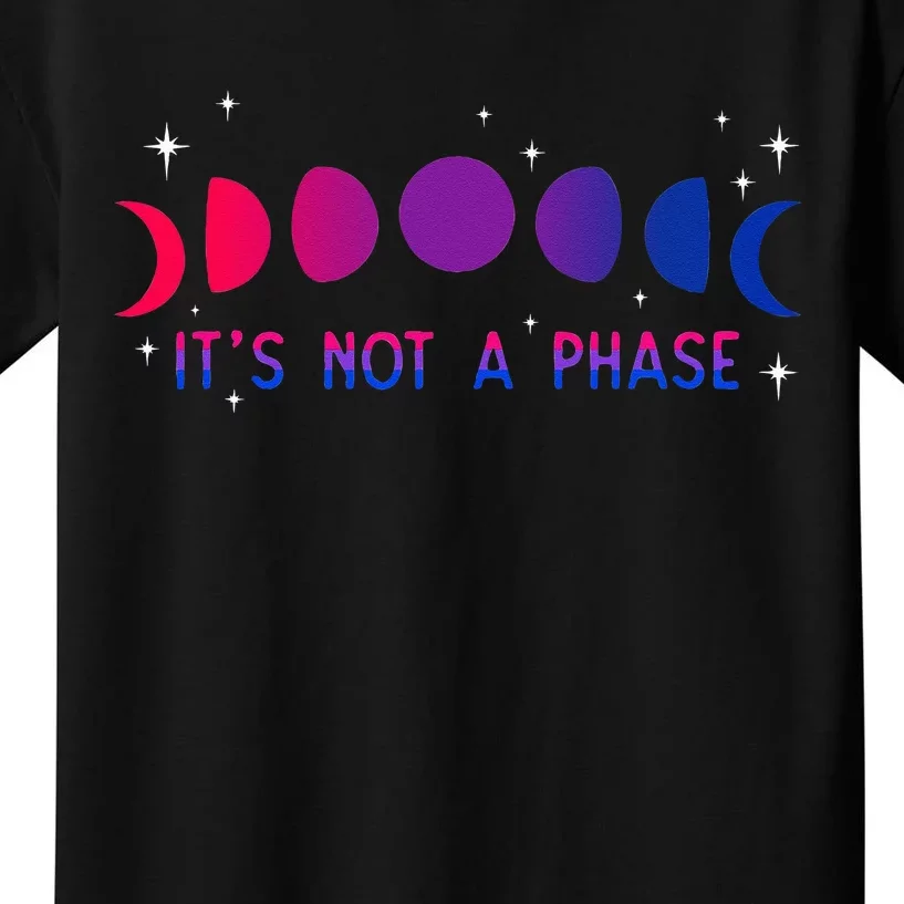 Its Not A Phase Bisexual Moon Bi Pride LGBTQIA Bisexuality Kids T-Shirt