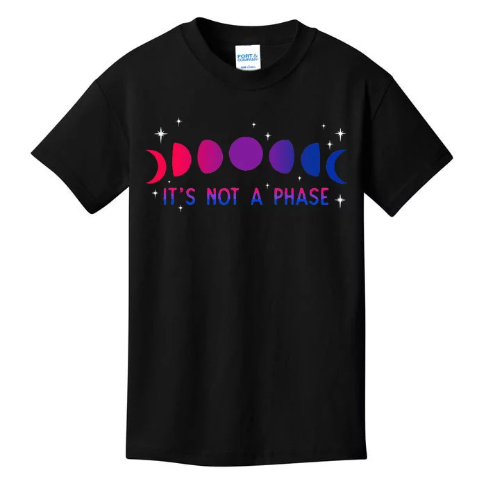 Its Not A Phase Bisexual Moon Bi Pride LGBTQIA Bisexuality Kids T-Shirt