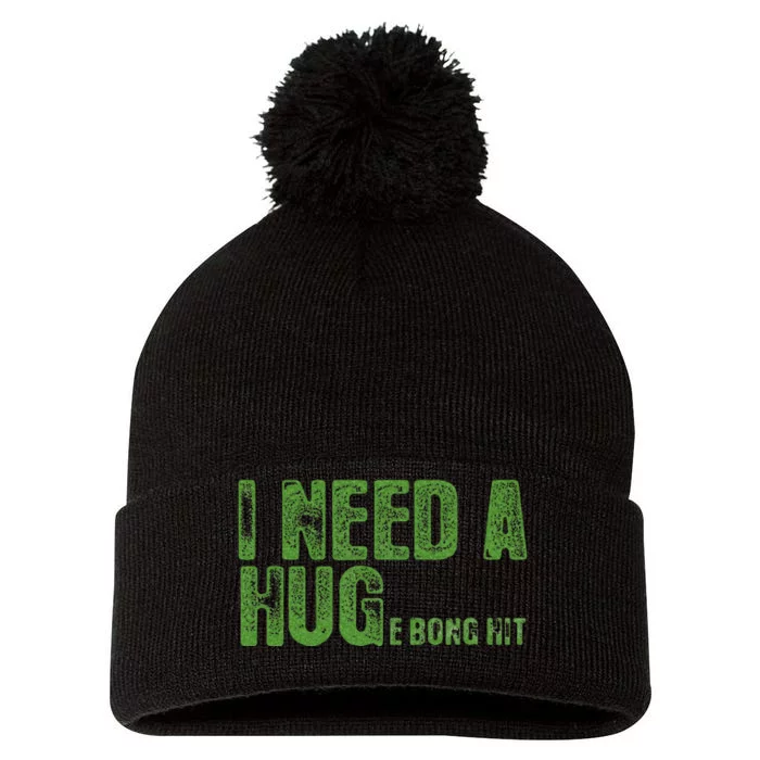 I Need A Hug Huge Bong Hit Weed Marijuana Cannabis Stoner Pom Pom 12in Knit Beanie