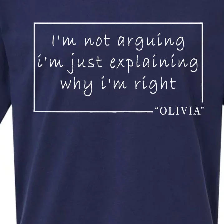 IM Not Arguing Just Explaining (Why IM Right) Olivia Sueded Cloud Jersey T-Shirt