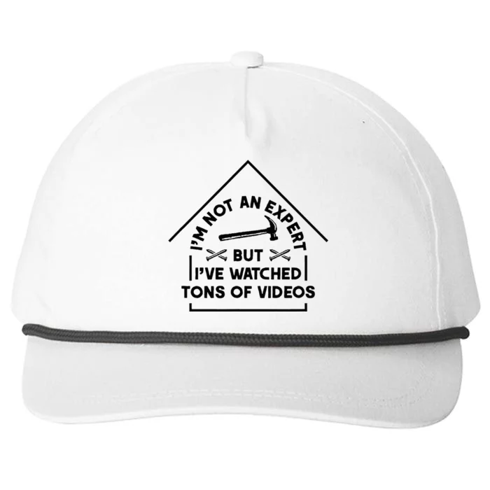 IM Not An Expert Diy Home Improvement Remodel Renovation Snapback Five-Panel Rope Hat