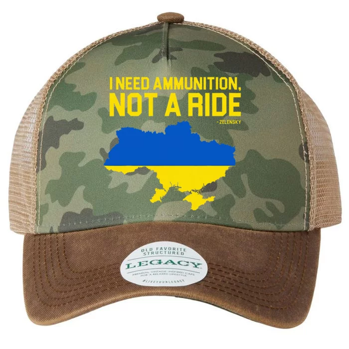 I Need Ammunition Not A Ride Ukrainian President Zelensky Legacy Tie Dye Trucker Hat