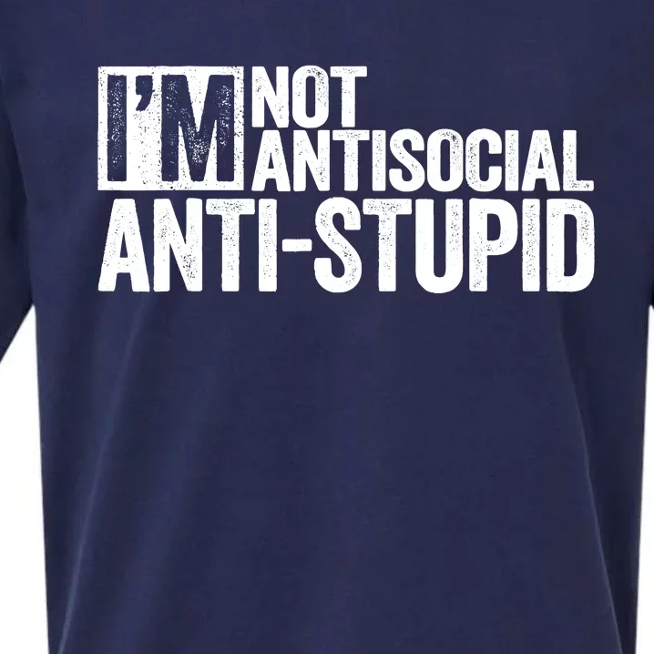 IM Not Antisocial IM Antistupid Sarcastic Sueded Cloud Jersey T-Shirt