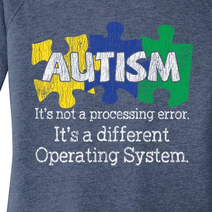 It's Not A Processing Error Autistic Autism Awareness Great Gift Women's Perfect Tri Tunic Long Sleeve Shirt