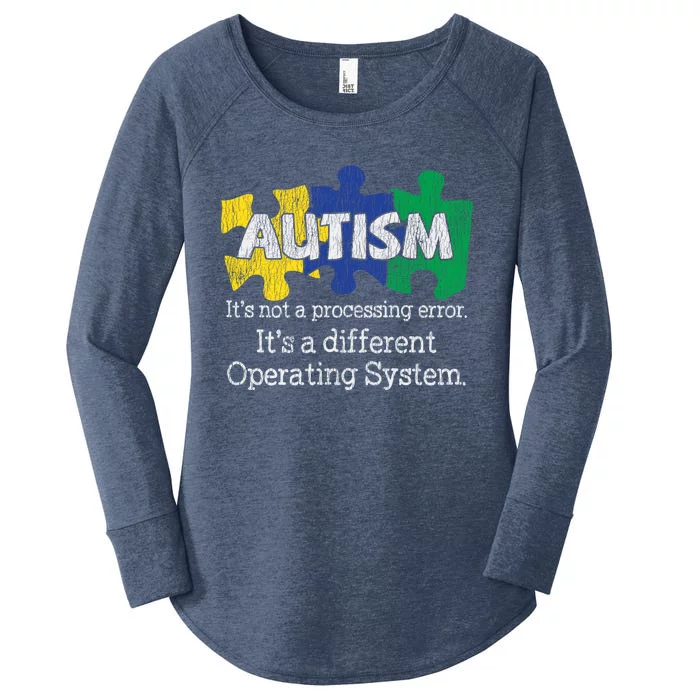 It's Not A Processing Error Autistic Autism Awareness Great Gift Women's Perfect Tri Tunic Long Sleeve Shirt