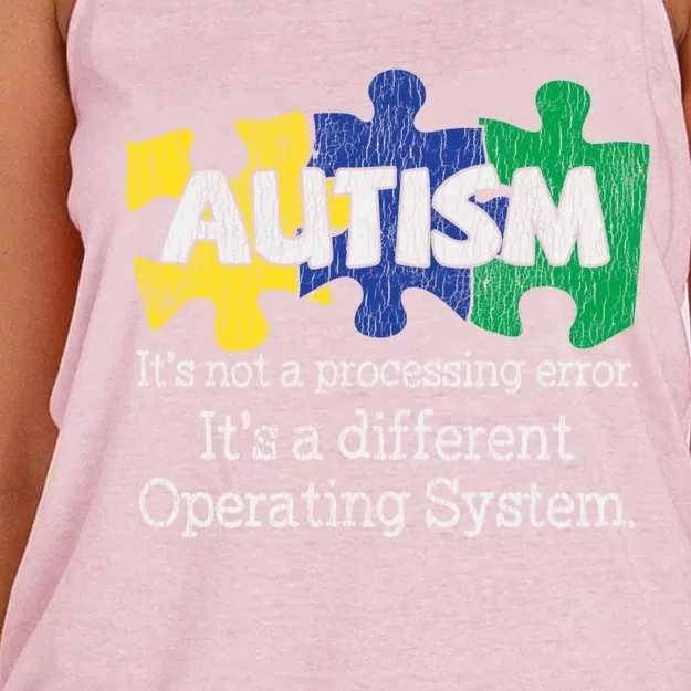 It's Not A Processing Error Autistic Autism Awareness Great Gift Women's Knotted Racerback Tank