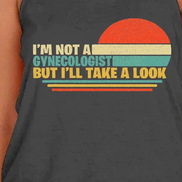 IM Not A Gynecologist But ILl Take A Look Women's Knotted Racerback Tank