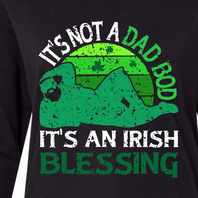 It's Not A Dad Bod It's An Irish Blessing Funny St. Patricks Womens Cotton Relaxed Long Sleeve T-Shirt