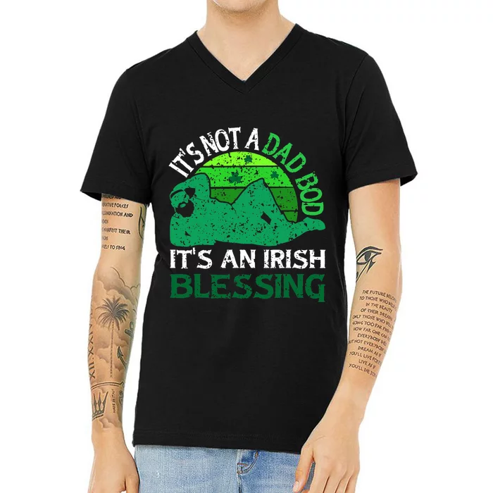 It's Not A Dad Bod It's An Irish Blessing Funny St. Patricks V-Neck T-Shirt