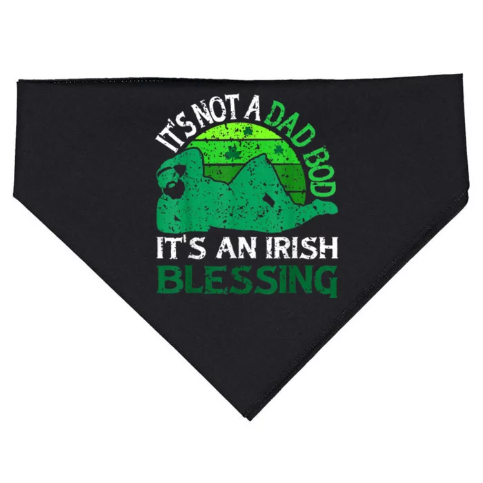 It's Not A Dad Bod It's An Irish Blessing Funny St. Patricks USA-Made Doggie Bandana