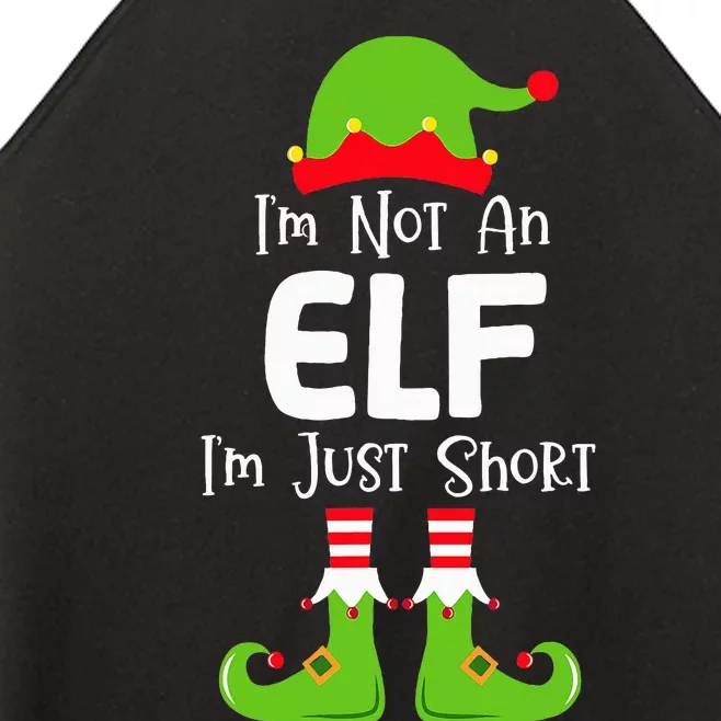 IM Not An Elf IM Just Short Family Christmas Pjs Matching Women’s Perfect Tri Rocker Tank