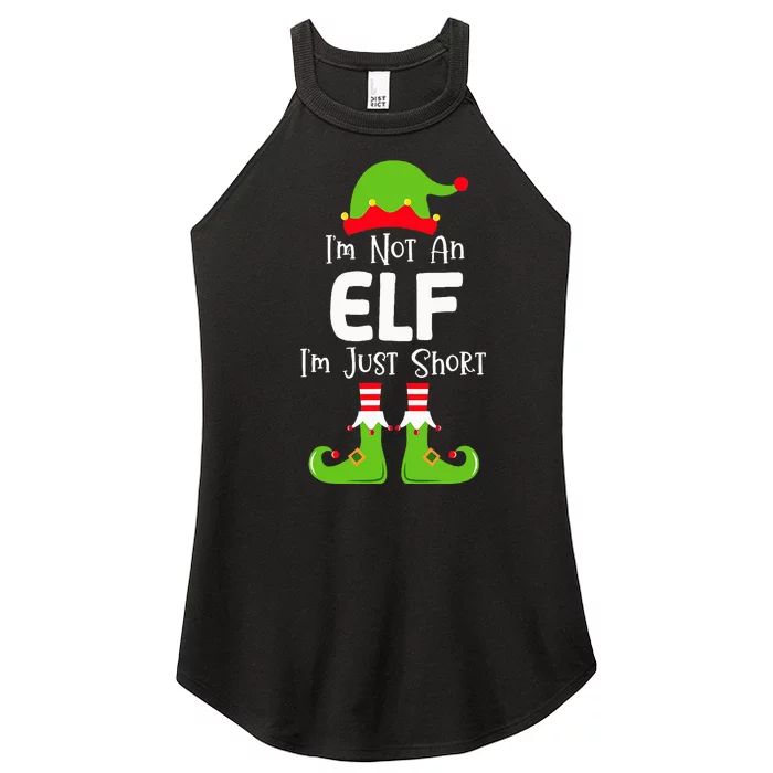 IM Not An Elf IM Just Short Family Christmas Pjs Matching Women’s Perfect Tri Rocker Tank