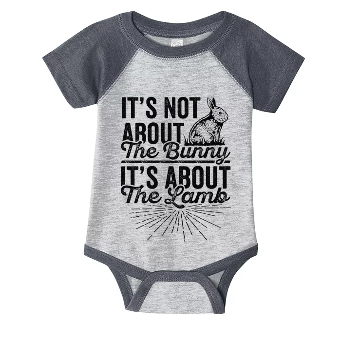 It's Not About The Bunny It's About The Lamb Easter Funny Infant Baby Jersey Bodysuit