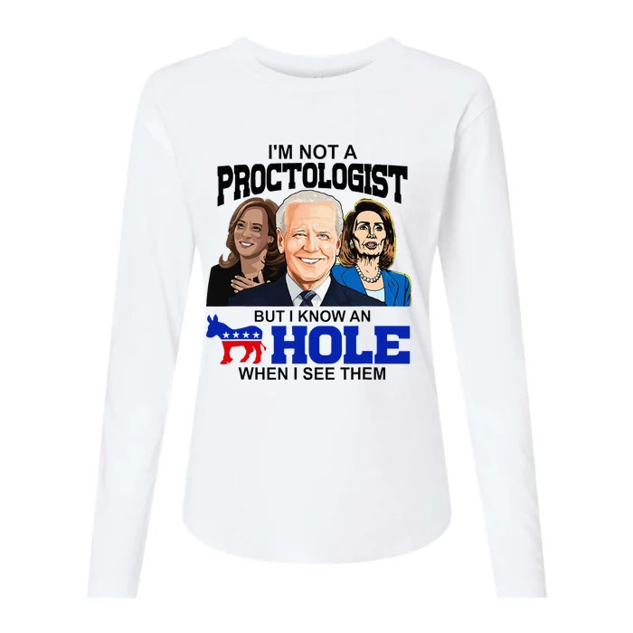 IM Not A Proctologist But I Know An Asshole When I See Them Womens Cotton Relaxed Long Sleeve T-Shirt