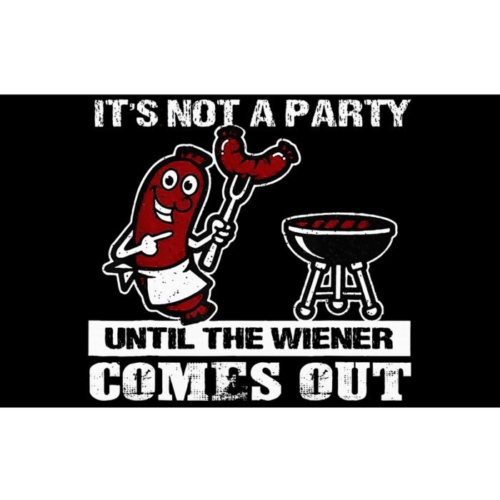 ItS Not A Party Until The Wiener Comes Out Hot Dog Bbq Bumper Sticker