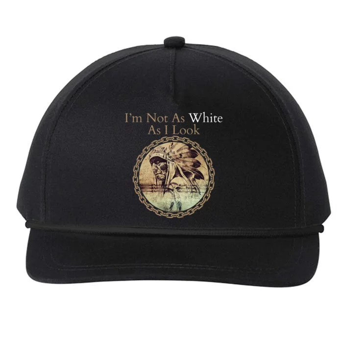 IM Not As White As I Look Native American Heritage Day Snapback Five-Panel Rope Hat