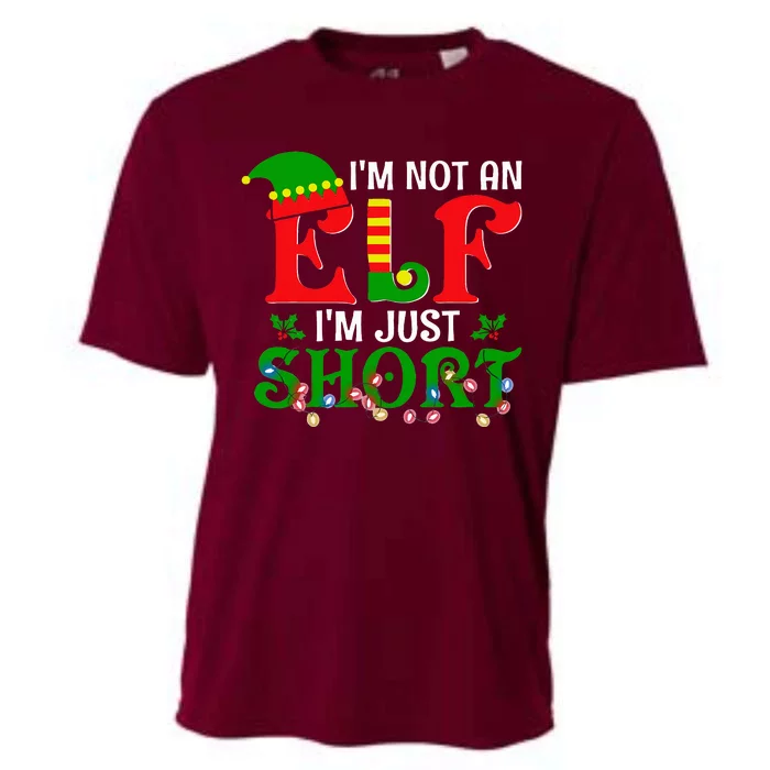 IM Not An Elf IM Just Short Christmas Elf Costume Xmas Cooling Performance Crew T-Shirt