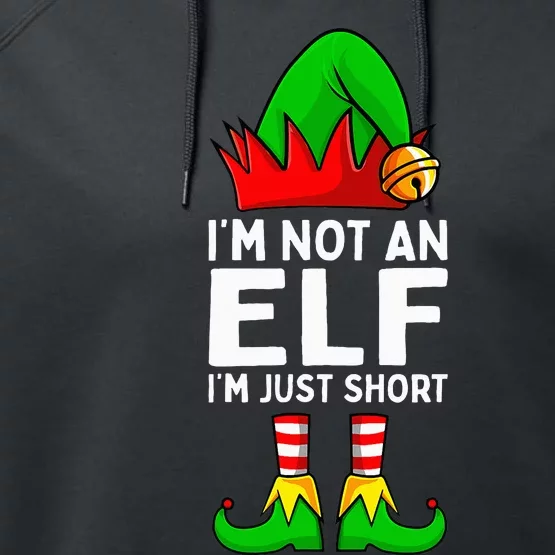 I'm Not An Elf Im Just Short Funny Christmas Performance Fleece Hoodie