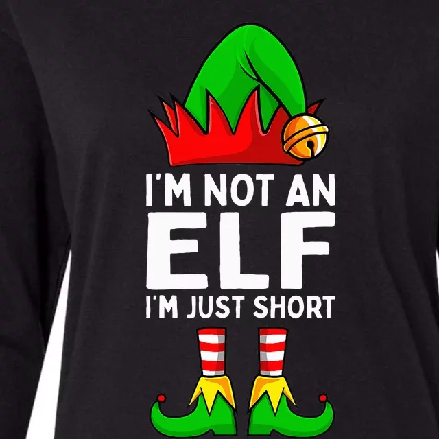 I'm Not An Elf Im Just Short Funny Christmas Womens Cotton Relaxed Long Sleeve T-Shirt