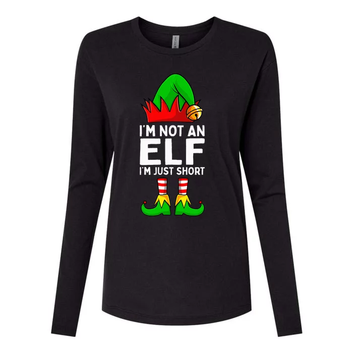 I'm Not An Elf Im Just Short Funny Christmas Womens Cotton Relaxed Long Sleeve T-Shirt