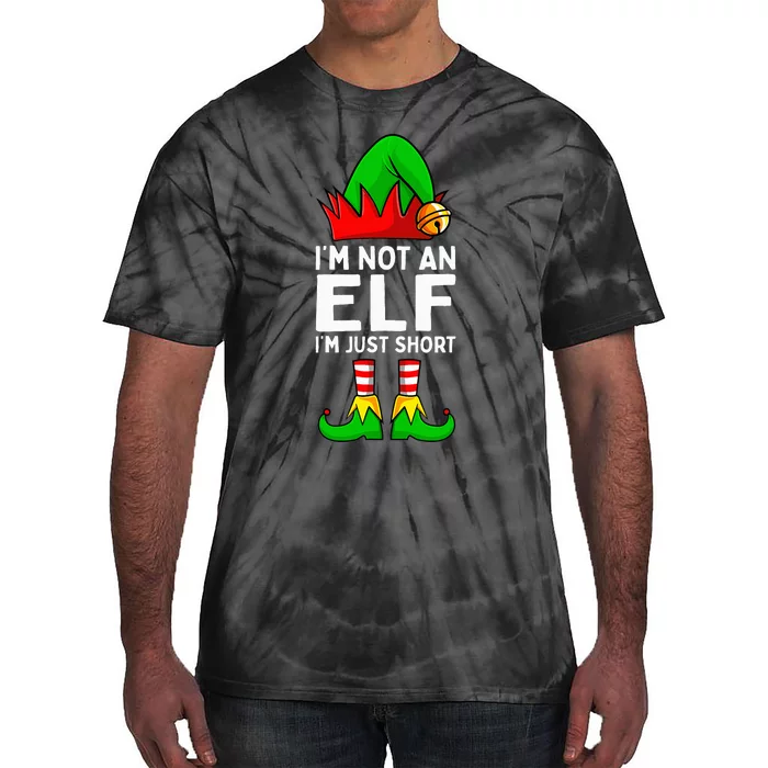 I'm Not An Elf Im Just Short Funny Christmas Tie-Dye T-Shirt