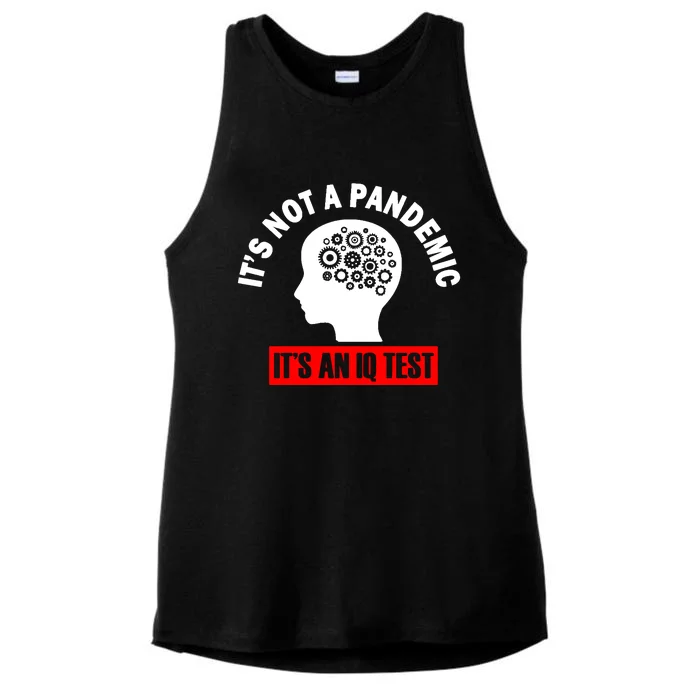 Its Not A Pandemic Its An Iq Test Protest Ladies Tri-Blend Wicking Tank