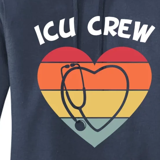 Icu Nurse Appreciation Stethoscope Cna Intensive Care Unit Gift Women's Pullover Hoodie