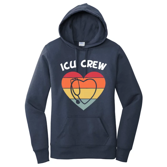 Icu Nurse Appreciation Stethoscope Cna Intensive Care Unit Gift Women's Pullover Hoodie