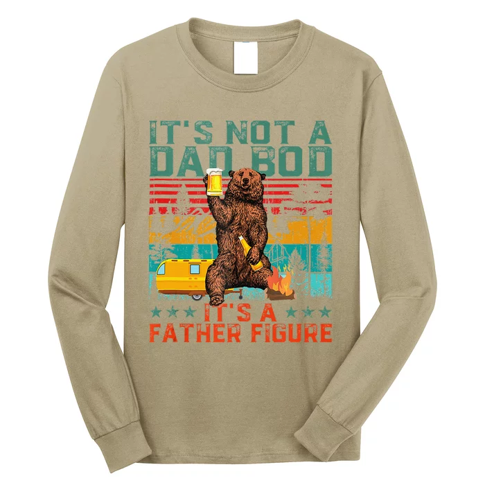 ItS Not A Dad Bod ItS Father Figure Funny Bear Beer Lovers Long Sleeve Shirt