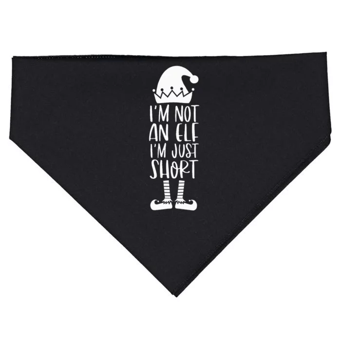 I'm Not An Elf I'm Just Short Family Matching Christmas Xmas USA-Made Doggie Bandana