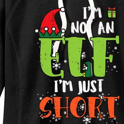 Im Not An Elf Just Short Funny Christmas Xmas Women's Fleece Hoodie