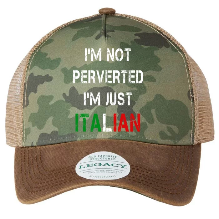 I'm Not A Perverted I'm Just Italian Legacy Tie Dye Trucker Hat