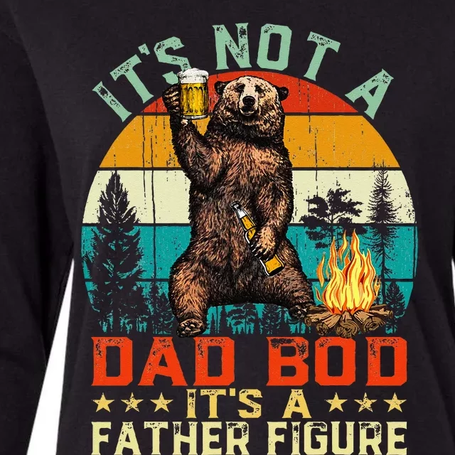 Its Not A Dad Bod Its A Father Figure Funny Bear Fathers Womens Cotton Relaxed Long Sleeve T-Shirt